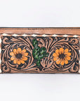 Hand Tooled Genuine Leather Western Purse For Women Vegetable Tanned Quality Cowhide