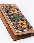 Hand Tooled Genuine Leather Western Purse For Women Vegetable Tanned Quality Cowhide