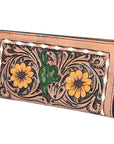 Hand Tooled Genuine Leather Western Purse For Women Vegetable Tanned Quality Cowhide