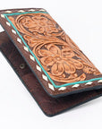 OHLAY WALLET Hand Tooled Genuine Leather women bag western handbag purse