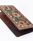 OHLAY WALLET Hand Tooled Genuine Leather women bag western handbag purse