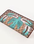OHLAY WALLET Hand Tooled Genuine Leather women bag western handbag purse