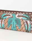 OHLAY WALLET Hand Tooled Genuine Leather women bag western handbag purse