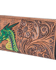OHLAY WALLET Hand Tooled Genuine Leather women bag western handbag purse