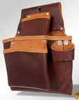 HILASON Leather Tool Bag Construction Handyman Farmers Organizer Storage Bags For Men Electrician Tools Home & Wood Work