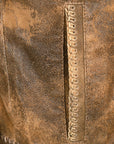 ADJKT035 Genuine Vintage leather Women shirt jacket dress ladies girl