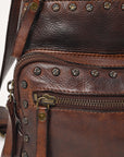 Spaghetti Western Swc191Brn Sling Vintage Handmade Drum Dyed Genuine European Cowhide Leather Women Bag Western Handbag Purse
