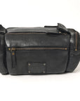 Spaghetti Western Swc400Blk Duffel Vintage Handmade Drum Dyed Genuine European Cowhide Leather Women Bag Western Handbag Purse