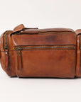 Spaghetti Western Swc400Cg Duffel Vintage Handmade Drum Dyed Genuine European Cowhide Leather Women Bag Western Handbag Purse