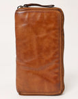 Spaghetti Western Swc434Cg Wallet Vintage Handmade Drum Dyed Genuine European Cowhide Leather Women Bag Western Handbag Purse