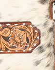 American Darling Western Small Crossbody Bag – Genuine Hair-On Cowhide Leather with Fringes, Adjustable Strap, Handcrafted in Texas