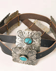 Full Grain Genuine American Leather Belt Men and Women Bling 51 Inches
