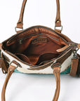 Embossed Hair-On Leather Western Tote Bag