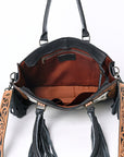 OHLAY KBG230 TOTE Hand Tooled Hair-on Genuine Leather women bag western handbag purse
