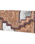 OHLAY KBG234 Coin Purse Hand Tooled Hair-On Genuine Leather women bag western handbag purse
