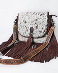 OHLAY MESSENGER Hair-on Genuine Leather women bag western handbag purse