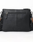OHLAY KBG237 Cross Body Hand Tooled Hair-On Genuine Leather women bag western handbag purse