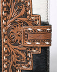 OHLAY KBG239 Coin Purse Hand Tooled Hair-On Genuine Leather women bag western handbag purse