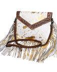 OHLAY KBG243 ENVELOPE Hand Tooled Hair-on Genuine Leather women bag western handbag purse