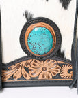 OHLAY KBG245 TOTE Hand Tooled Hair-on Genuine Leather women bag western handbag purse
