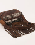 OHLAY TOILETRY Hair-on Genuine Leather women bag western handbag purse