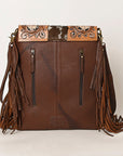 American Darling ADBGA420 Hand Tooled Hair-On Genuine Leather Women Bag Western Handbag Purse