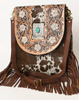 American Darling ADBGA420 Hand Tooled Hair-On Genuine Leather Women Bag Western Handbag Purse