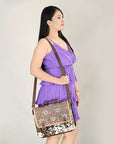 American Darling ADBGA423 Hand Tooled Hair-On Genuine Leather Women Bag Western Handbag Purse