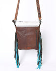 OHLAY Envelope Embossed Hair-On Genuine Leather Women Bag Western Handbag Purse | Womens Handbags Belt for Summer
