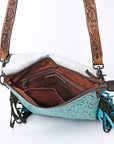 OHLAY Envelope Embossed Hair-On Genuine Leather Women Bag Western Handbag Purse | Womens Handbags Belt for Summer