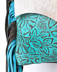 OHLAY Envelope Embossed Hair-On Genuine Leather Women Bag Western Handbag Purse | Womens Handbags Belt for Summer