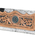 OHLAY KBG265 Coin Purse Hand Tooled Hair-On Genuine Leather women bag western handbag purse