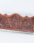 OHLAY WALLET Hand Tooled Hair-on Genuine Leather women bag western handbag purse