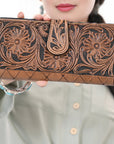 OHLAY Coin Purse Hand Tooled Genuine Leather Western Women Bag | Handbag Wallet Purses for Cute