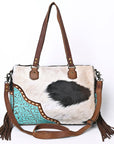 OHLAY KBG308 TOTE Embossed Hair-on Genuine Leather women bag western handbag purse