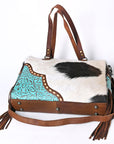 OHLAY KBG308 TOTE Embossed Hair-on Genuine Leather women bag western handbag purse