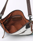OHLAY KBG312 Cross Body Embossed Hair-On Genuine Leather women bag western handbag purse