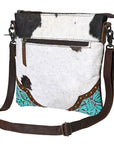 OHLAY KBG312 Cross Body Embossed Hair-On Genuine Leather women bag western handbag purse