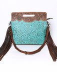 OHLAY KBG314 Clutch Hand Tooled Embossed Genuine Leather women bag western handbag purse