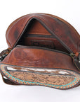 OHLAY KBG315 Canteen Hand Tooled Hair-On Genuine Leather women bag western handbag purse