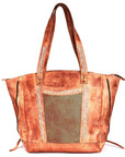 Never Mind Nmbgm135B Tote Vintage Handmade Genuine Cowhide Leather Women Bag Western Handbag Purse