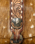 American Darling ADBG1222A Hand Tooled Hair-On Genuine Leather Women Bag Western Handbag Purse