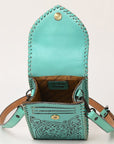 American Darling Cell Phone Holder Hand Tooled Genuine Leather Women Bag Western Handbag