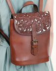 OHLAY KBG320 Backpack Hand Tooled Genuine Leather women bag western handbag purse