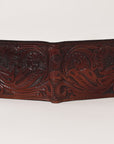 OHLAY Genuine Leather Hand Tooled Bifold Wallet bag western handbag purse