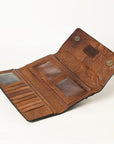 OHLAY WALLET Hand Tooled Genuine Leather women bag western handbag purse
