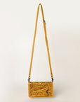 American Darling Clutch Hand Tooled Genuine Leather Women Bag Western Handbag Purse