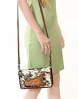American Darling Clutch Hand Tooled Genuine Leather Women Bag Western Handbag Purse