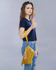 American Darling Hand Tooled Genuine Leather Women Bag Western Handbag Purse