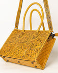 American Darling Tote Hand Tooled Genuine Leather Western Women Bag Handbag Purse | Tan | Western Tote Bag | Travel Tote Bags | College Tote Bag | Casual Tote Bag